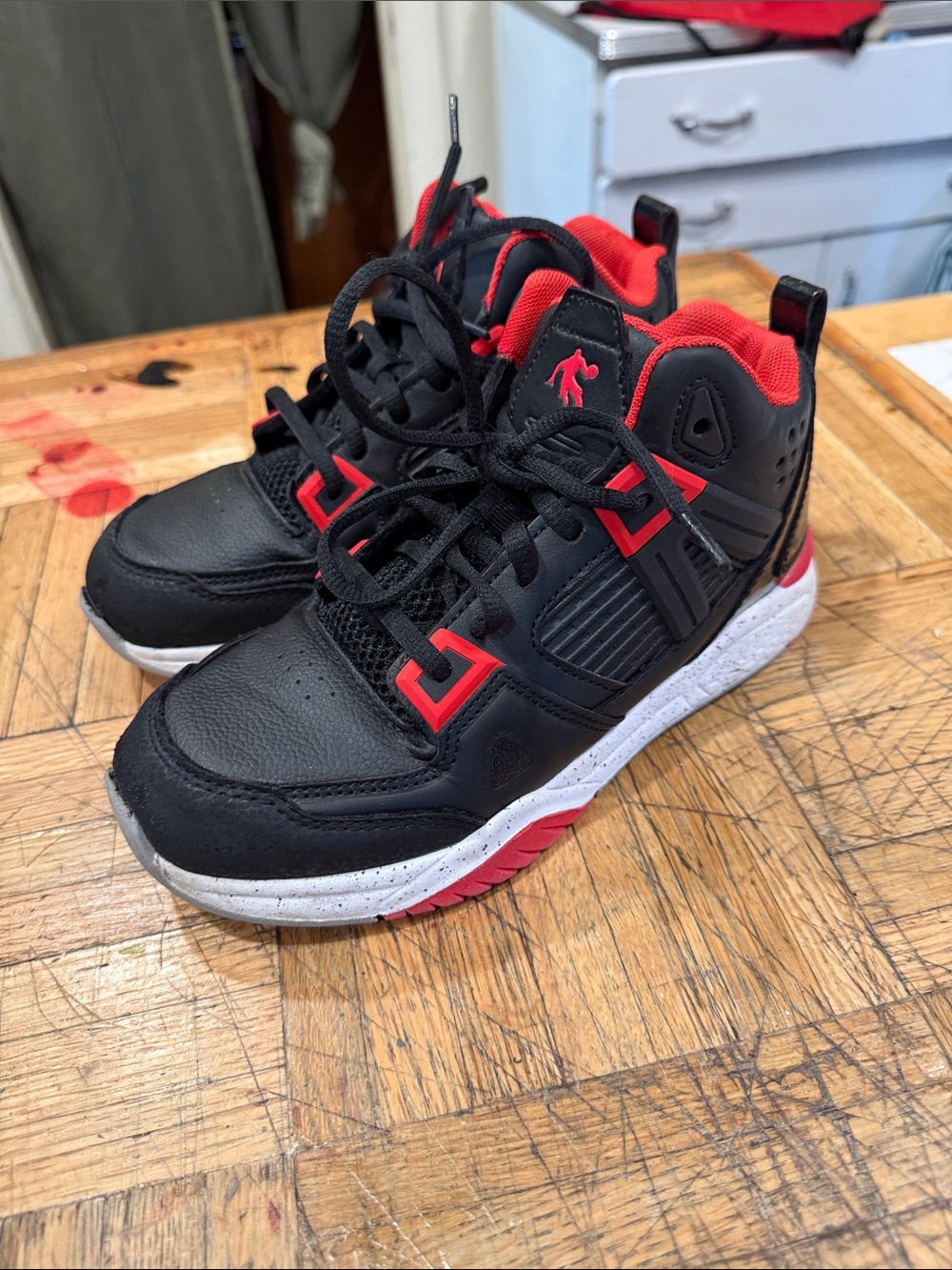 And 1 kids  Black and Red High-Top Athletic Sneakers